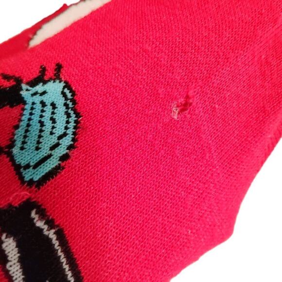 Disney Mickey Mouse Men's Golf Socks Red Small 1 Pair * Call-out 1 SMALL HOLE * - Picture 3 of 5